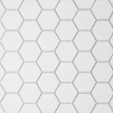 Bedrosians Le Cafe 2" x 2" Hexagon Mosaic Matte White